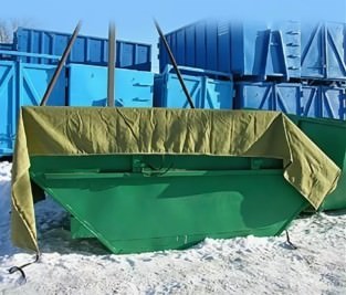 Тент полог Брезент ВО 450г/м2 с люверсами для контейнеров